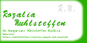 rozalia muhlsteffen business card