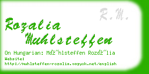 rozalia muhlsteffen business card